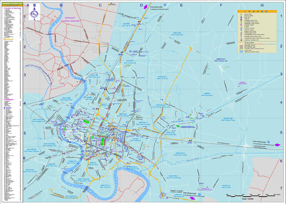 Large map of Bangkok 3