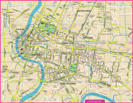 Detailed map of Bangkok 4