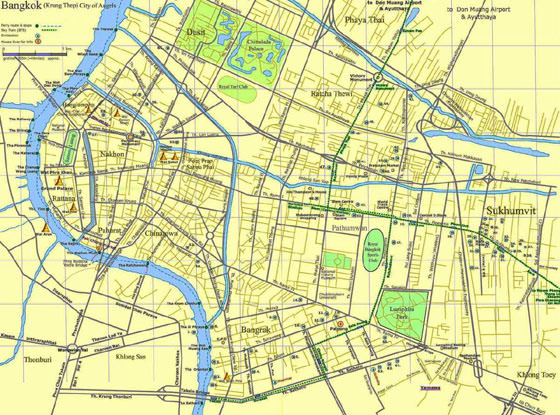 Detailed map of Bangkok 6