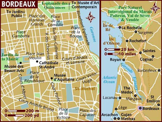 Detailed map of Bordeaux 2