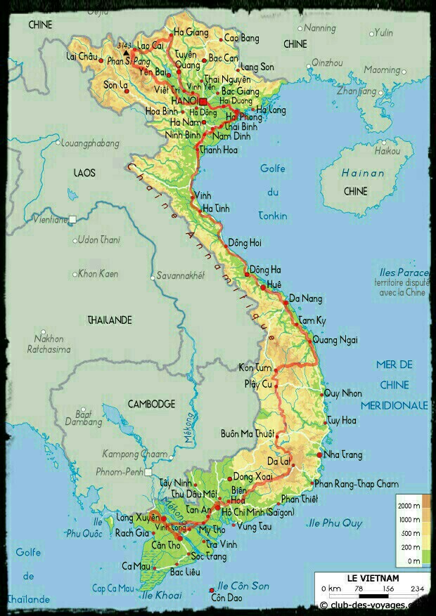 Карта вьетнама на русском языке с достопримечательностями