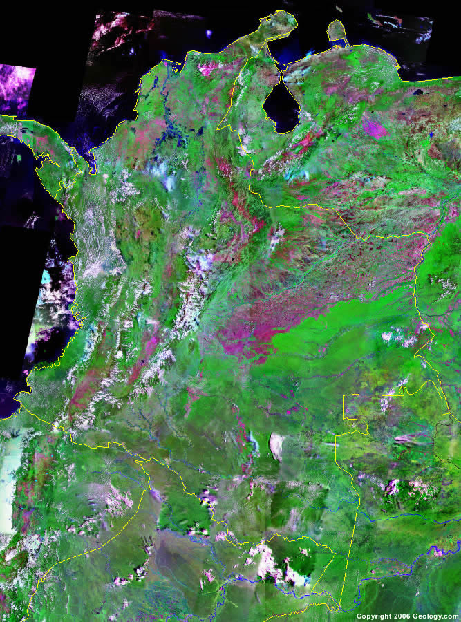 Colombia satellite photo