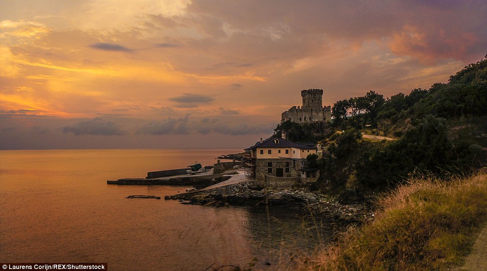 A photographer has captured a series of striking images of Mount Athos, Greece, a place where women and children are banned