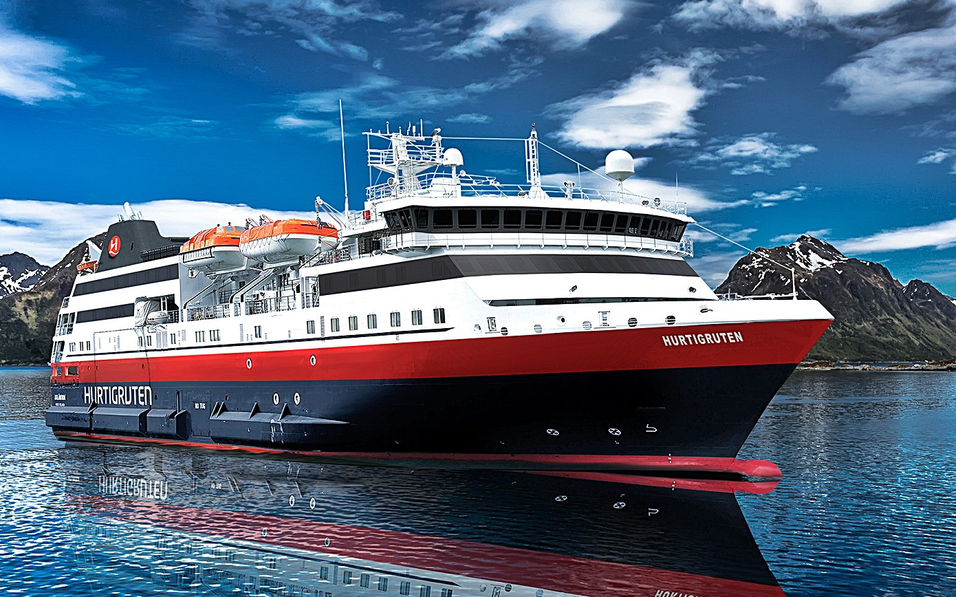 Лайнер круизной компании Hurtigruten Лайнер Hurtigruten