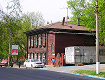 Old wooden house in Barnaul