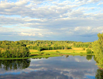 Classical Russian landscape in Pskov oblast