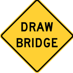 Traffic sign of United States: Warning for a movable bridge