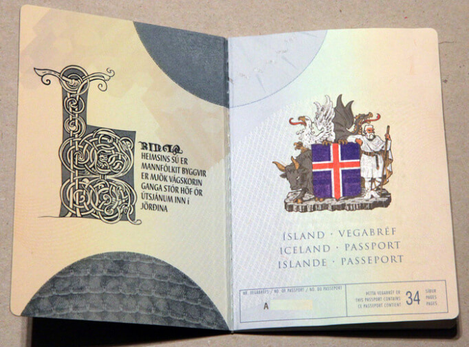 Паспорт в Исландии