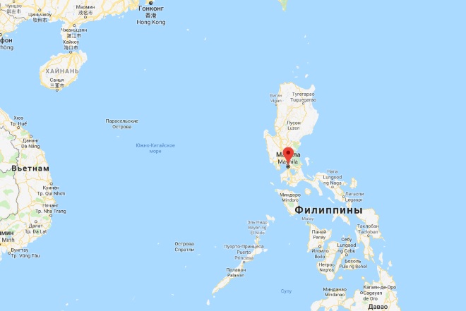 Манила на карте мира