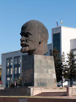 One of the largest monuments to Lenin in the former Soviet Union