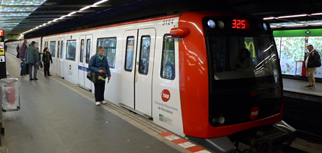 Barcelona metro train
