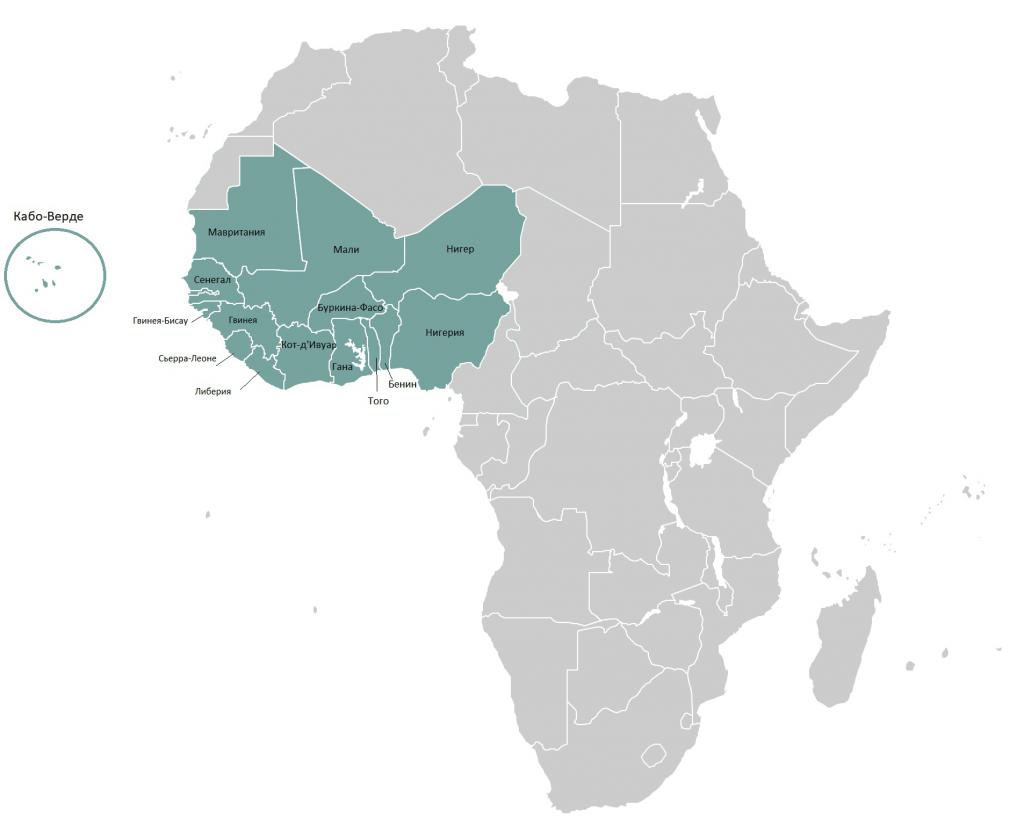 Страны западной Африки